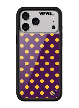 WF手机壳联名lower紫色蓝橙波点黑白波点手机壳适用苹果iPhone17/16/15/14/13/12Pro/Max硬壳保护套防摔air