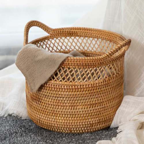 越南藤编脏衣收纳桶玩具杂物