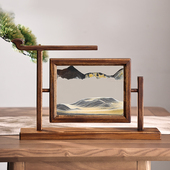 异丽沙漏流沙画创意摆件办公室中式 客厅电视柜家居装 饰品乔迁礼物