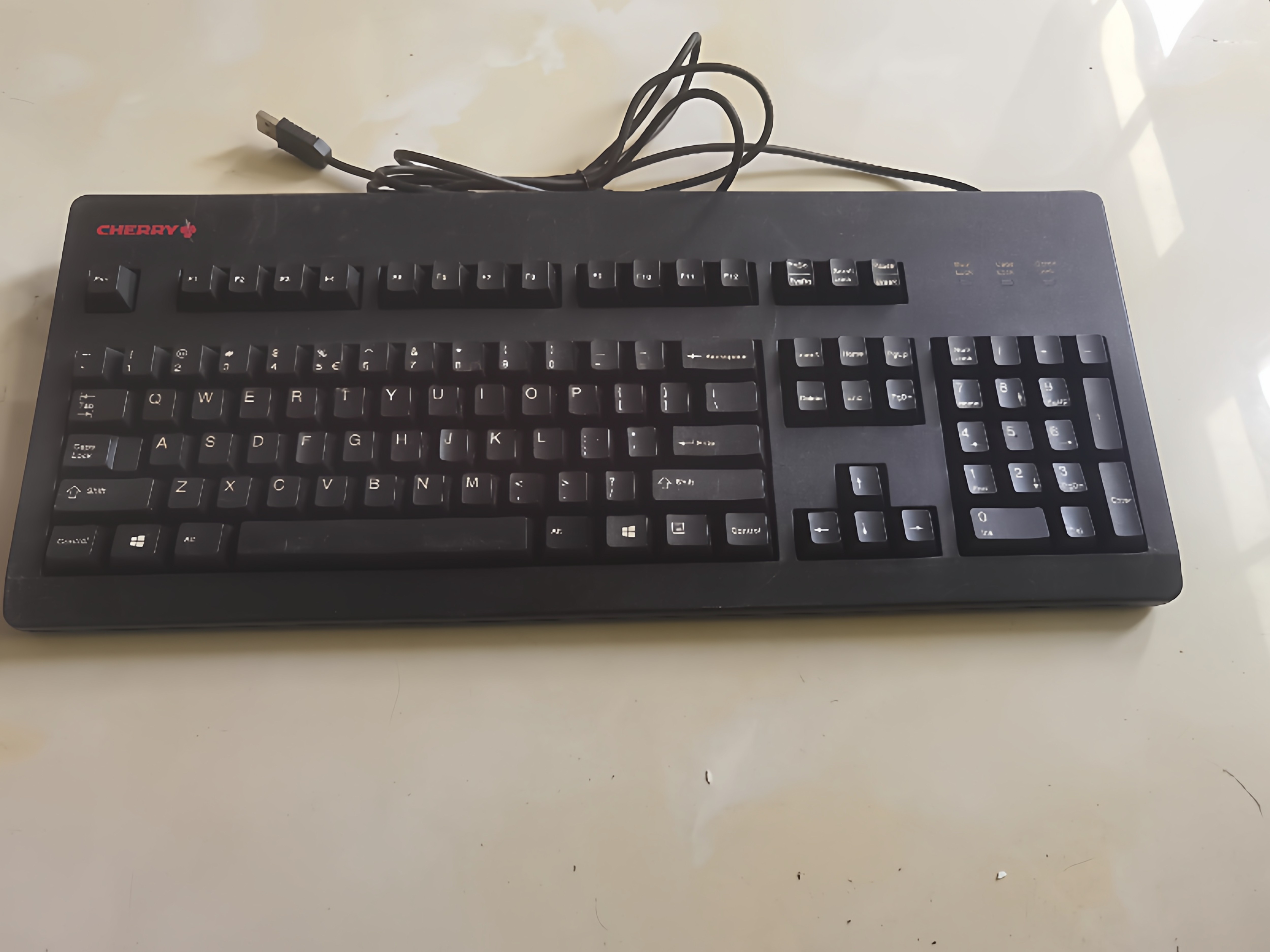 二手樱桃MX 3000 USB G80-3494LYCUS-2 粉红轴 7成新 实物图 孤品
