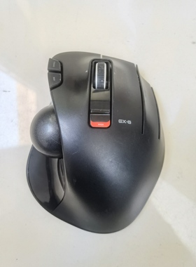 二手宜丽客EX-G无线鼠标有线鼠标6键黑色M-XT2DR人体工程鼠标