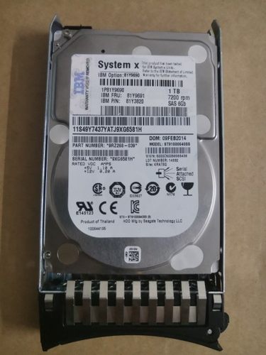 IBM 81Y9690 FRU 81Y9691 1T SAS 2.5寸 X3650 M3 M4 服务器硬盘