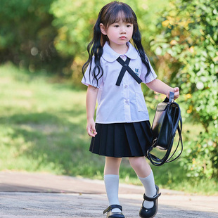 泰国泰式儿童校服女童jk套装夏季幼儿园中小学生学院风毕业照班服