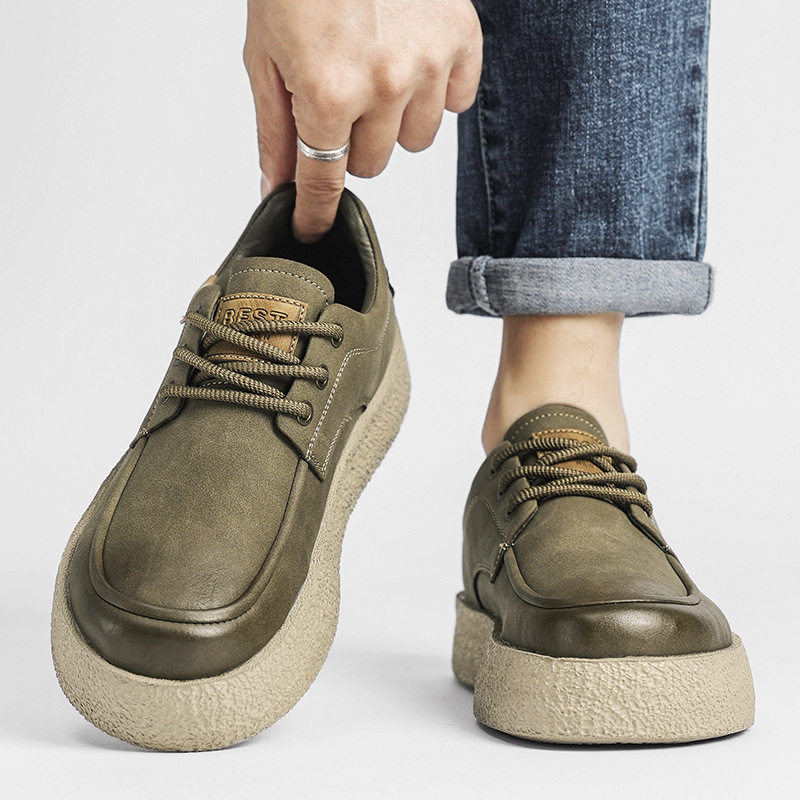 潮流百搭休闲低帮板鞋男小众时尚厚底增高美式2025新款秋冬男鞋,流行男鞋,休闲板鞋,淘宝优惠券,粉丝福利购,淘宝优惠卷