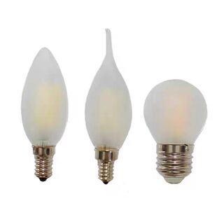 爱迪生led灯泡e14小螺口磨砂灯泡2W4WST64尖泡拉尾钨丝泡水晶光源