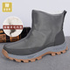 棉靴子高帮拉链厚底一脚蹬雪地靴男女款 真如界冬季 棉僧鞋
