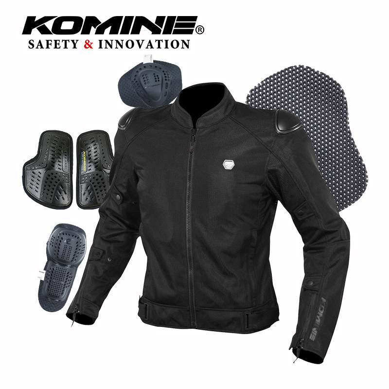 KOMINE夏季摩托车骑行服高密度全网眼夹克铝合金防护赛车服JK-147