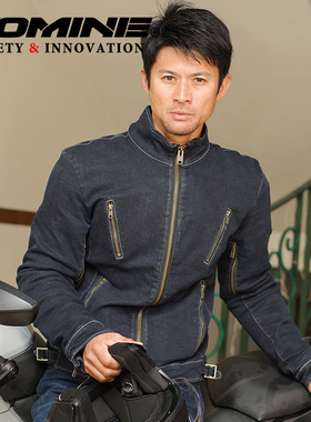 KOMINE春秋机车服全防护摩托骑行夹克正襟CE2机车牛仔服 JK-153
