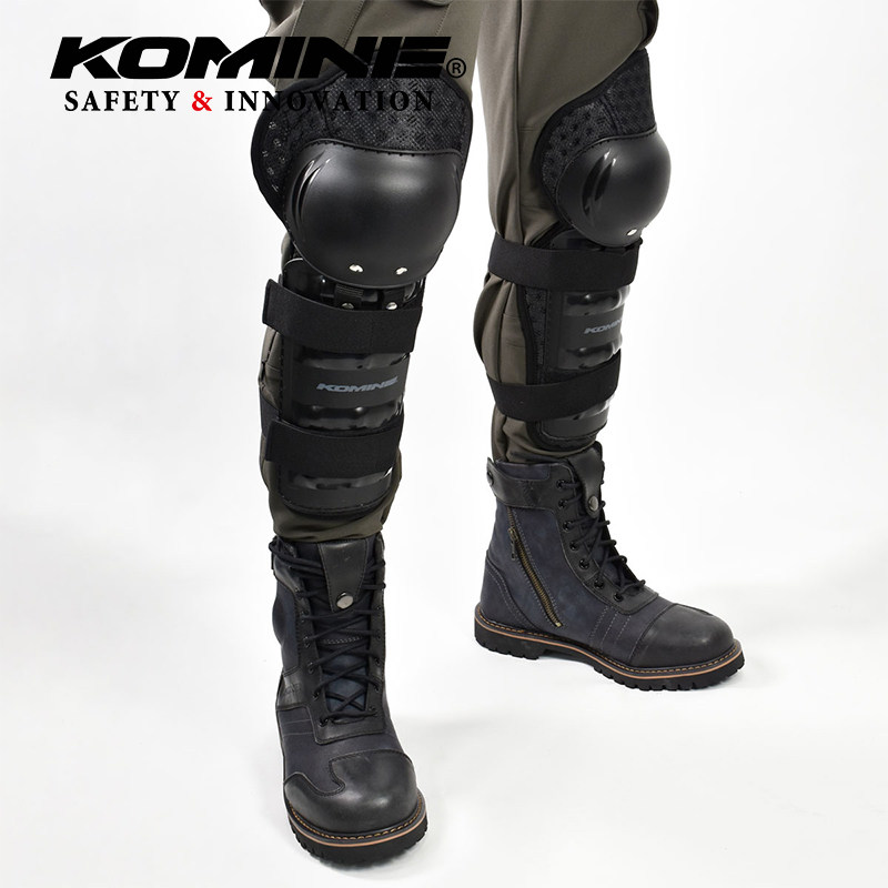 KOMINE 四季通用防风护腿摩托车骑行装备防摔耐磨骑士护膝 SK-462