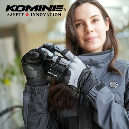 Komine冬季骑士手套轻质防水手套