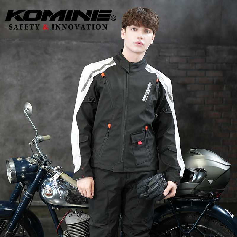 KOMINE 24秋冬简约骑士夹克保暖防风摩托车休闲骑行服男女 JK-627