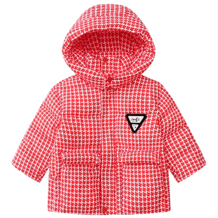 胖胖象冬季新款儿童格子款棉衣外套中大童保暖棉袄反季男女童棉服