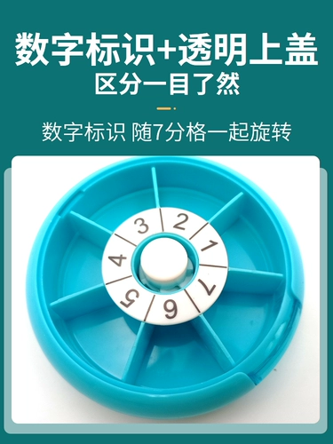 Семь -дневная коробка портативной медицины содержит одну неделю, семь дней, семь дней, сетевая красная труба мини -портативная портативная еда -Кларевая сражения маленьких таблеток