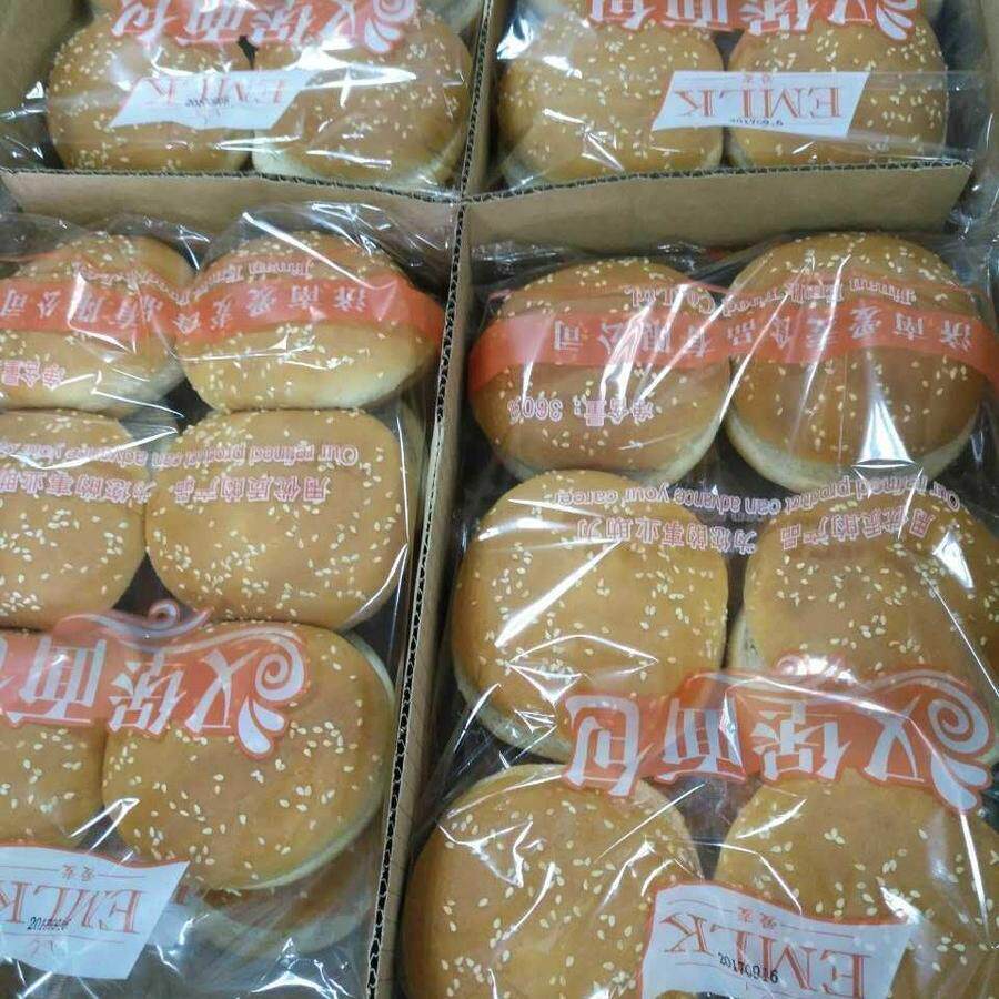 介意慎拍易压到爱麦芝香记汉堡胚144对*60g汉堡面包胚金麦嘉包邮
