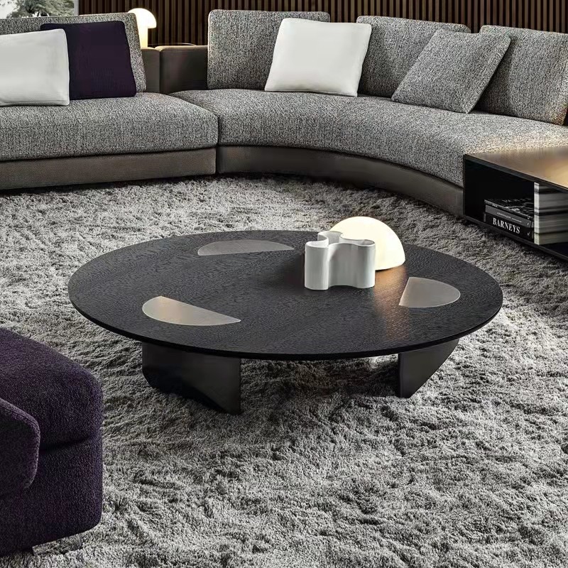 玻璃不锈钢意式极简茶几