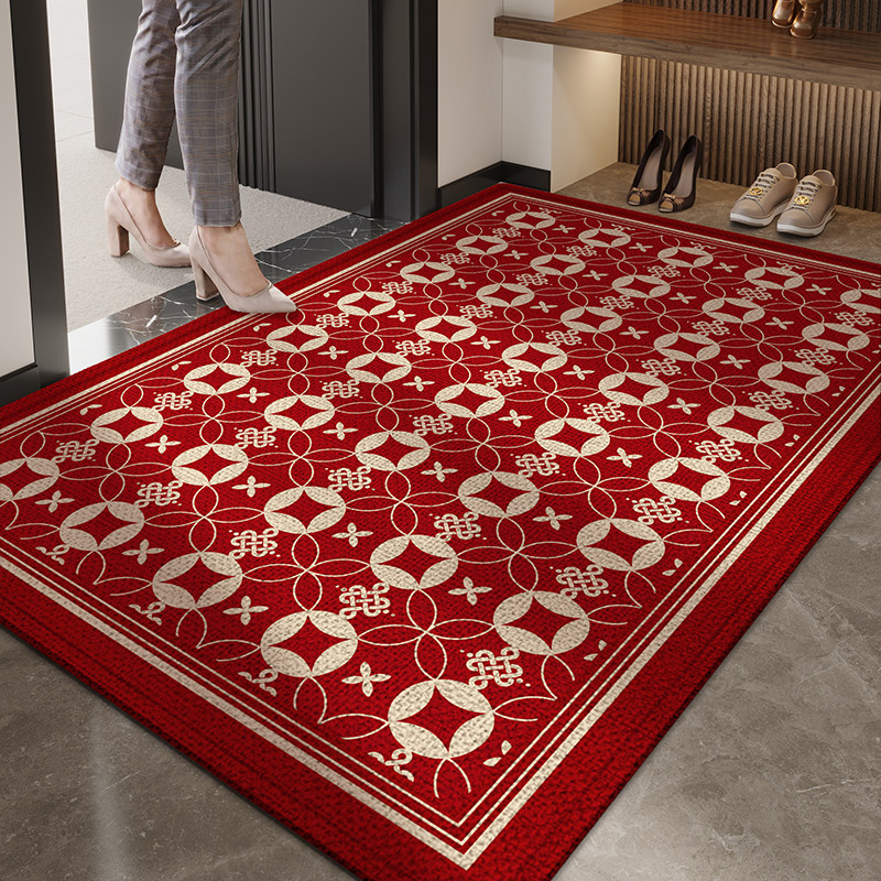 高级感入户门地垫2025新款红色家用进门垫门口地毯专用垫子脚踏垫,居家布艺,入户地垫,淘宝优惠券,粉丝福利购,淘宝优惠卷