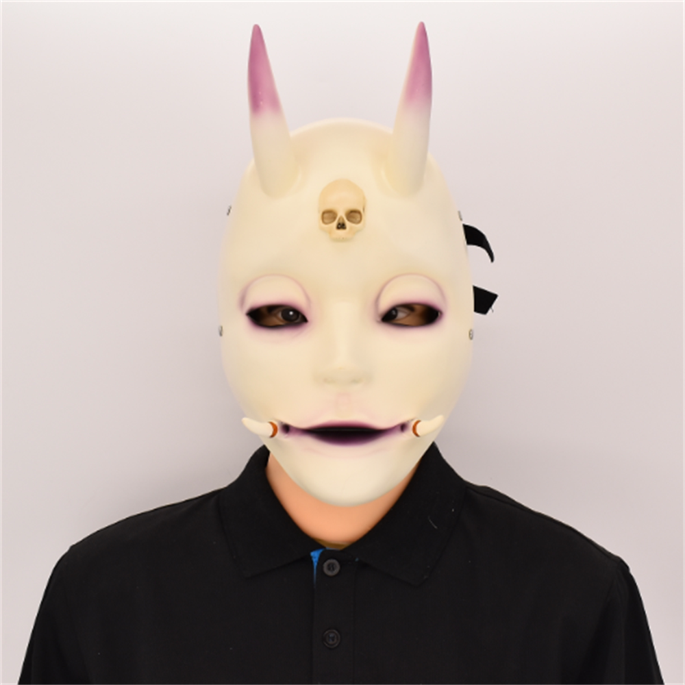 日漫妖怪少女恶魔酒吞童子面具男女般若面罩鬼娃脸装扮万圣节道具