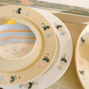 日器·绵贯彩cosael冈村友太郎 日本作家可爱小人栗子餐盘马克杯