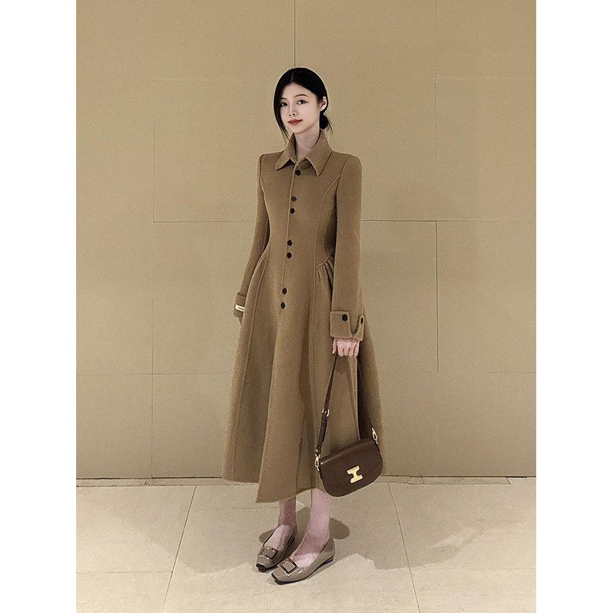 羊毛绒大衣女秋冬高端名媛气质长毛呢外套