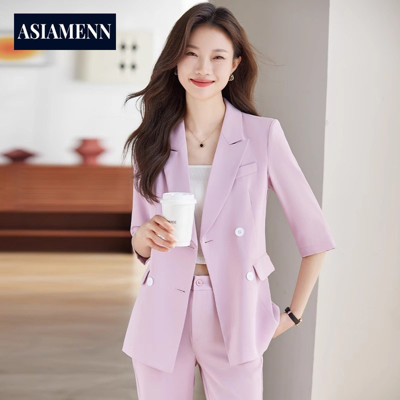 精英范职业装西装套装女2025年新款小个子通勤正装轻奢西服两件套