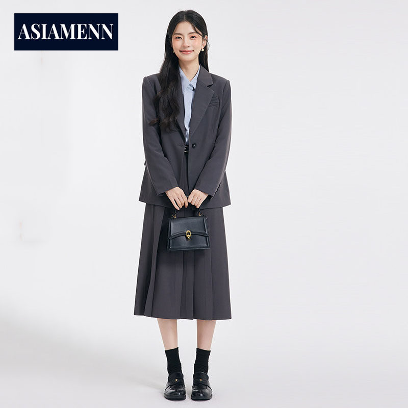 高端学院风西服套装女高级感春季时尚正装大学生面试通勤西服外套