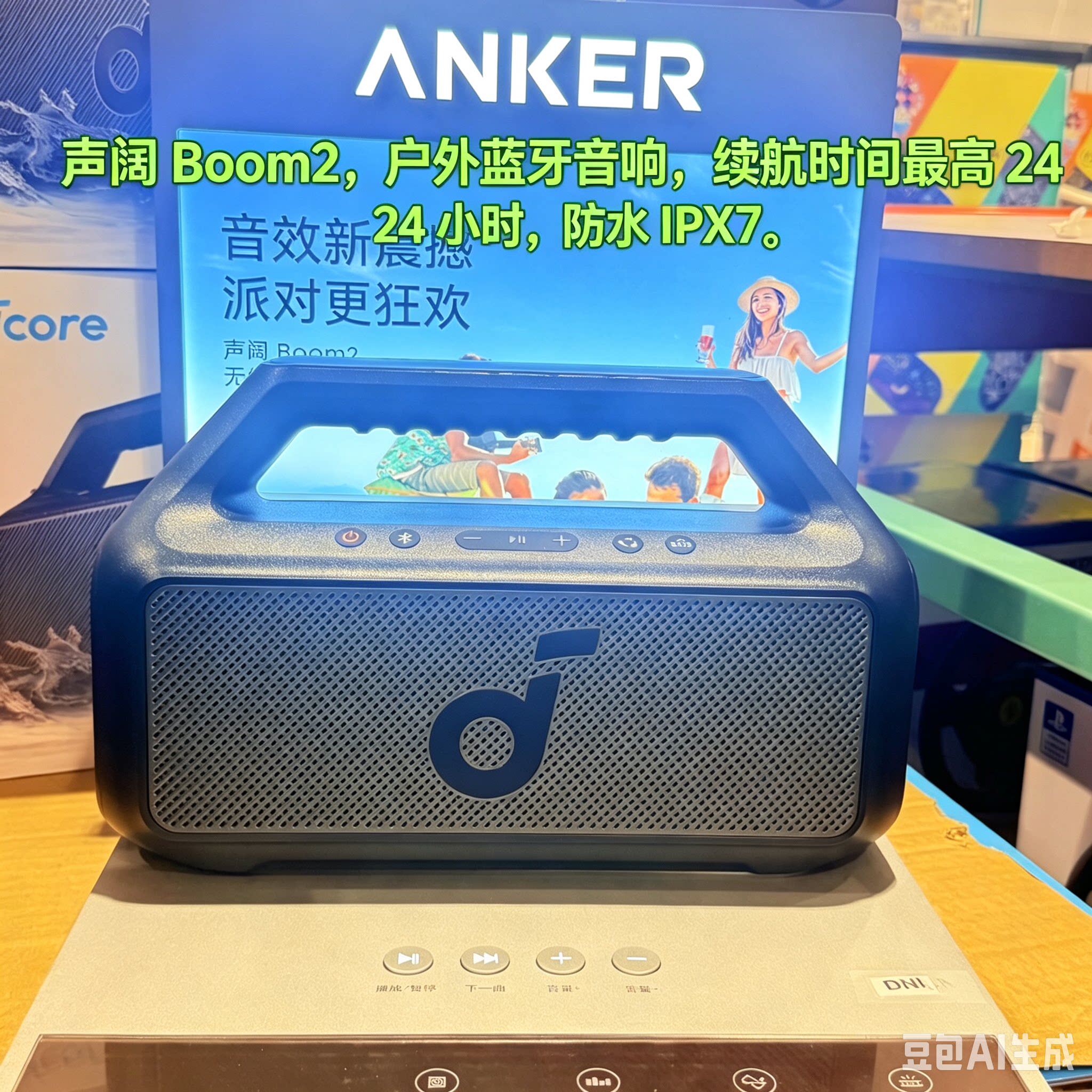 开市客代购安克越南进口boom声阔防水无线蓝牙音箱户外露营广场舞