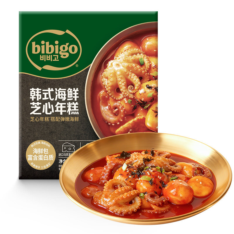 山姆超市必品阁韩式海鲜芝心年糕软糯海鲜章鱼鱿鱼爆酱芝士1.24kg