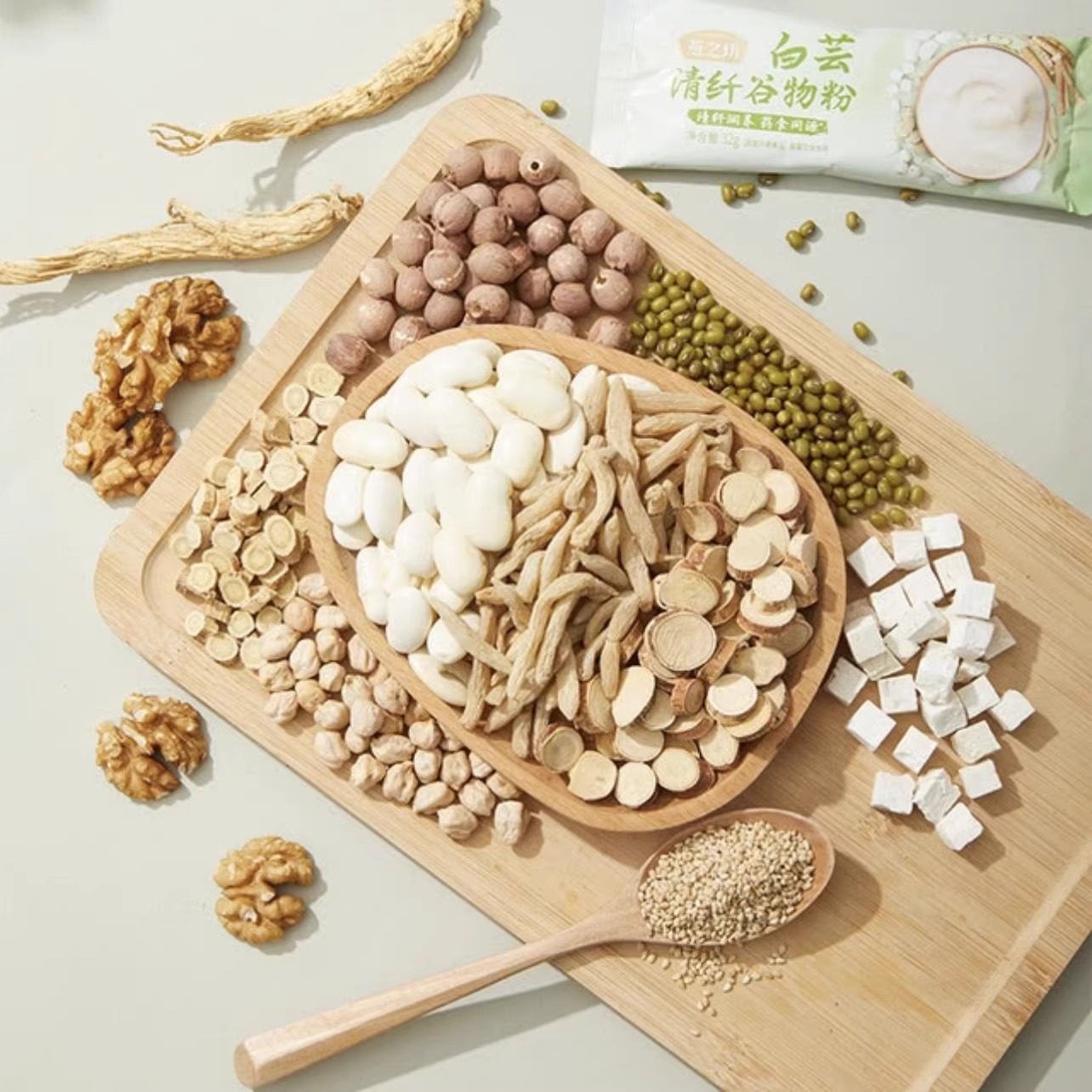 山姆燕之坊白芸清纤谷物粉粥蛋白质膳食黄芪百合茯苓莲子山药麦冬