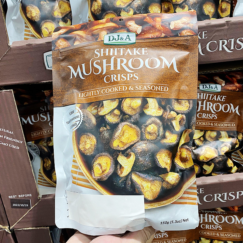 苏州开市客代购DJ&A香菇脆片即食蔬菜干澳大利亚进口营养零食150g