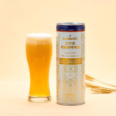 奥乐齐麦汁原浆精酿原浆鲜啤酒皮尔森啤酒1L小罐发酵泡沫细腻清爽