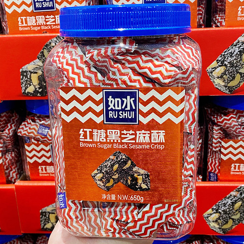 如水红糖黑芝麻酥650克