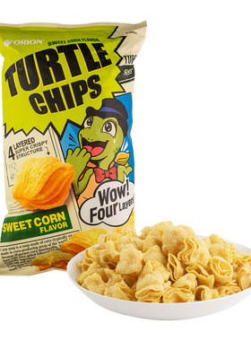 山姆韩国进口好丽友龟壳形甜玉米味脆片四层薄片膨化食品481g大袋