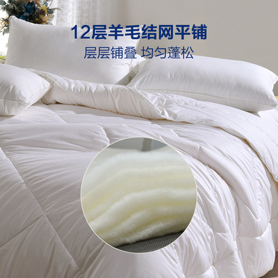 山姆会员店MembersMark抗菌除螨澳洲进口100%绵羊毛被保暖冬1.8床