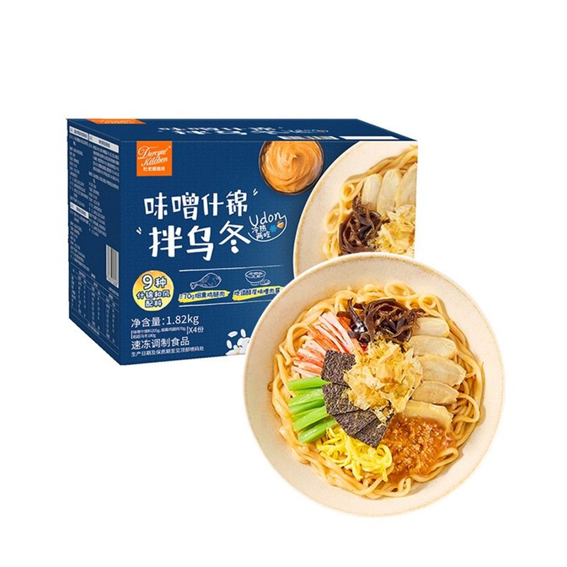 山姆杜老爷厨房味噌什锦拌乌冬面冷热日式风味鱼片鸡腿肉片蟹味丝