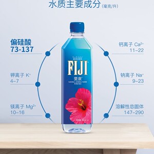 山姆FIJI斐济进口水源地直灌斐泉天然矿泉水电解质偏硅酸口感柔顺