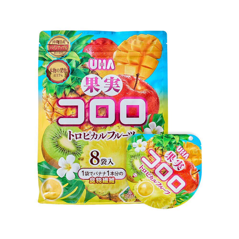 山姆悠哈UHA热带水果风味软糖真实水果夹心爆汁软糖果味纯正Q弹