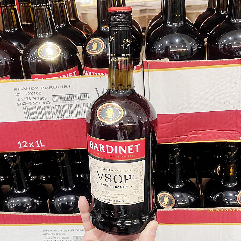 开市客Costco法国原瓶进口洋酒BARDINET VSOP必得利白兰地1L×1瓶 酒类 白兰地/Brandy 原图主图