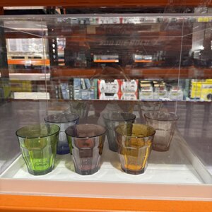 costco开市客DURALEX法国进口彩色玻璃杯6件耐高温玻璃杯子高颜值