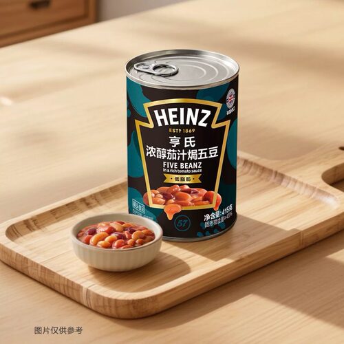 山姆英国亨氏浓醇茄汁焗五豆菜豆斑豆白腰豆红花芸豆酱菜酸甜可口
