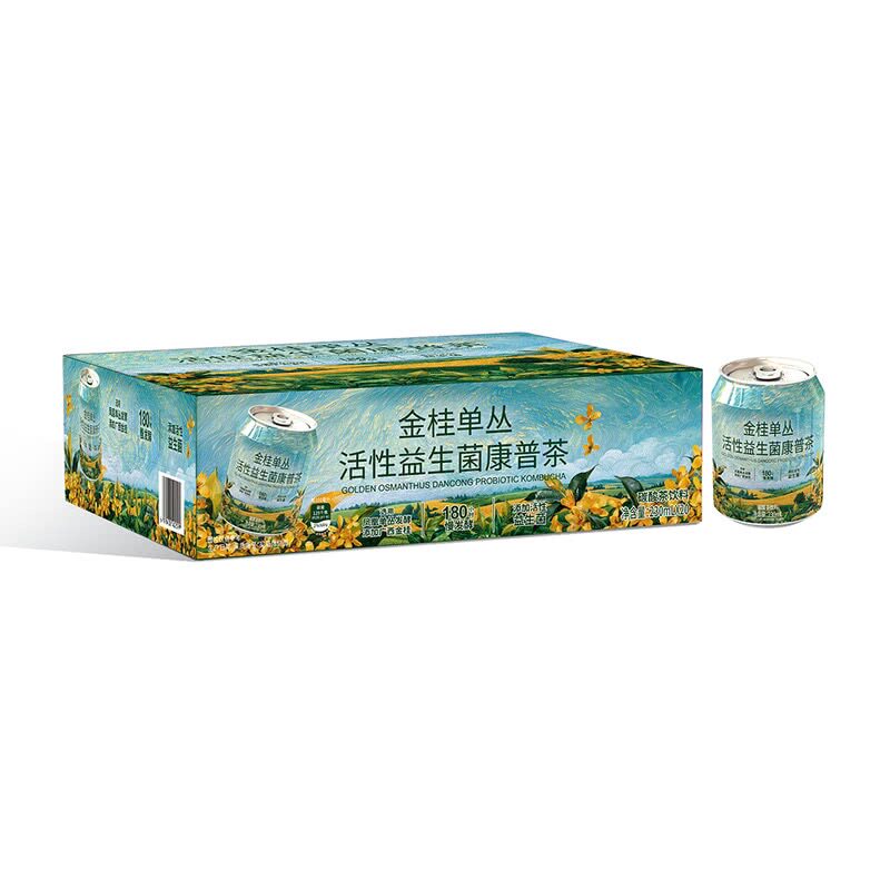 山姆金桂凤凰单丛活性益生菌康普茶乌龙茶底金桂醇香健康茶饮料