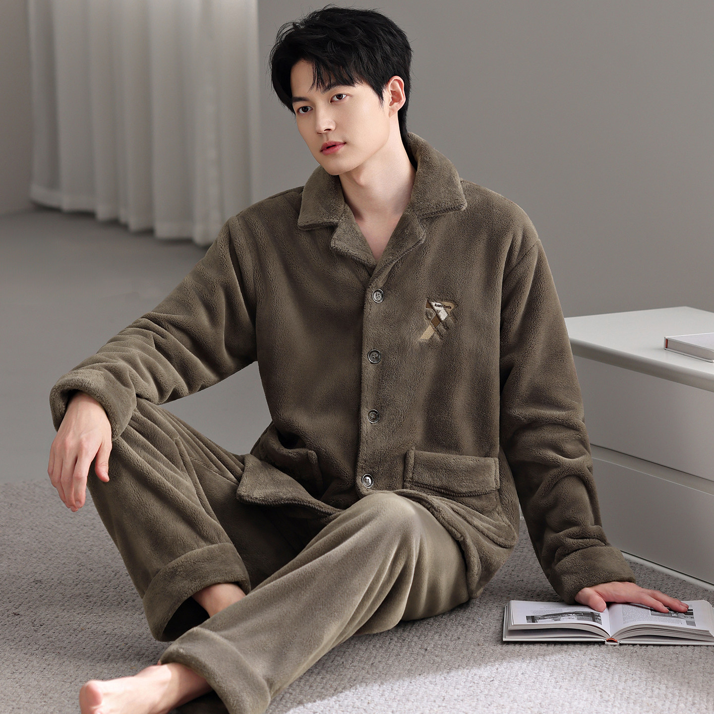 珊瑚绒睡衣男士冬季冬款加厚加绒保暖秋冬法兰绒加肥加大码家居服,女士内衣/男士内衣/家居服,睡衣/家居服套装,淘宝优惠券,粉丝福利购,淘宝优惠卷