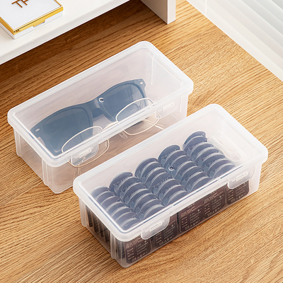 美瞳日抛防尘收纳盒大容量一次性隐形眼镜便携整理盒多副装置物架