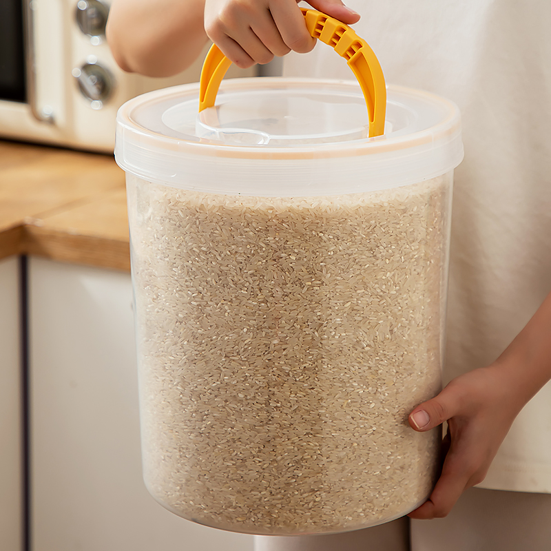 圆形带盖密封米桶家用塑料防潮
