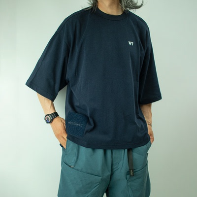 日系宽松圆领纯棉半袖WILDTHINGS