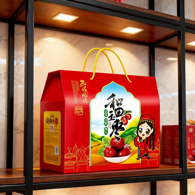 厂家直销红枣纸箱土特产包装盒礼盒核桃手提盒干果礼品箱现货批发