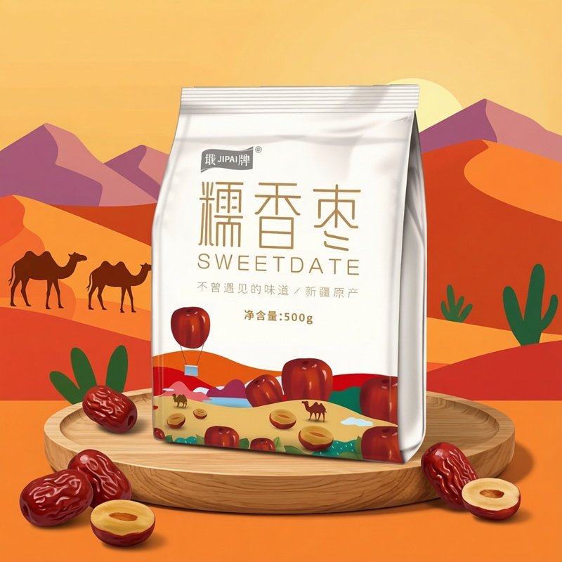 2袋新疆戢牌糯香枣 库尔勒甜红枣牛奶喷施吊干冬枣2025新货大枣,零食/坚果/特产,枣类制品,淘宝优惠券,粉丝福利购,淘宝优惠卷