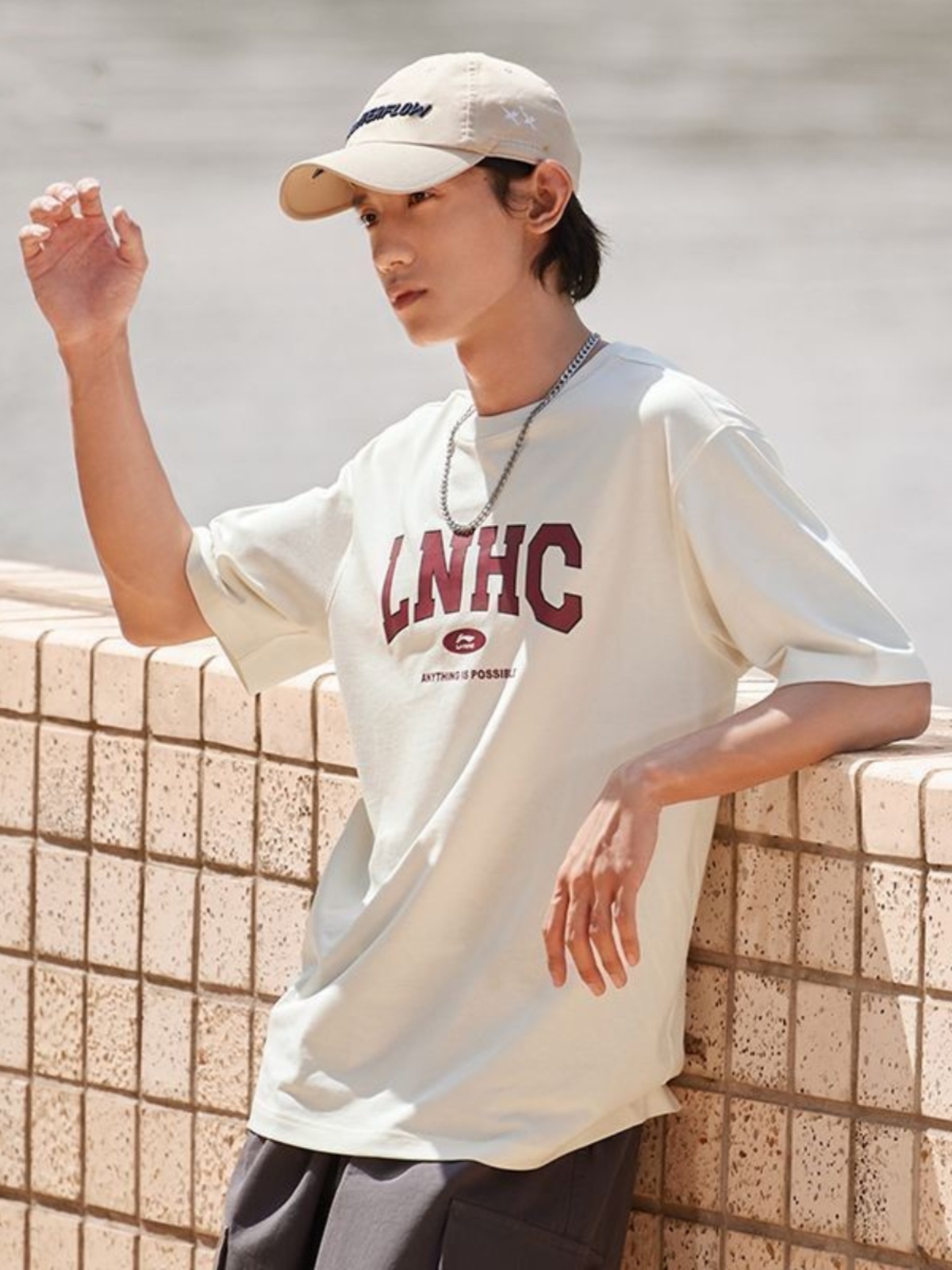 李宁美式潮流运动复古T恤短袖