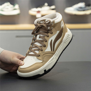 MID保暖中帮休闲鞋 李宁加绒板鞋 80s COMMON AGCV407 男2025冬款