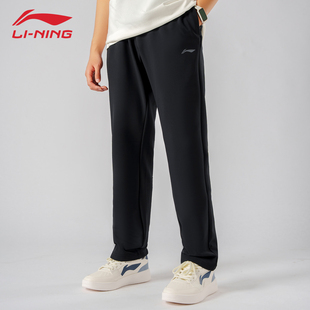 高弹梭织裤 李宁加绒直筒裤 保暖休闲长裤 新款 AYKV629 男2025年冬季