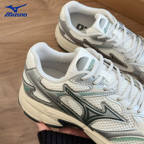 Mizuno美津浓Speed 2K复古银色跑步鞋软底透气老爹鞋运动鞋正品鞋